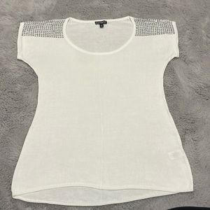 Express X small 100% rayon top white